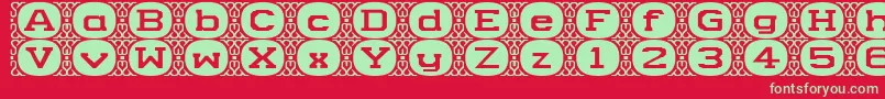 CameyNormala Font – Green Fonts on Red Background