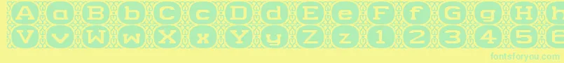 CameyNormala Font – Green Fonts on Yellow Background