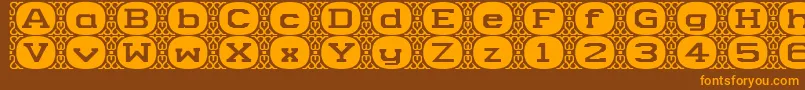CameyNormala Font – Orange Fonts on Brown Background