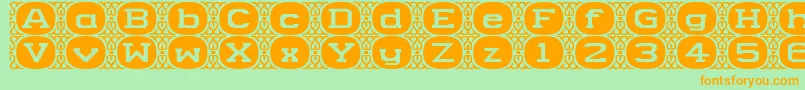 CameyNormala Font – Orange Fonts on Green Background