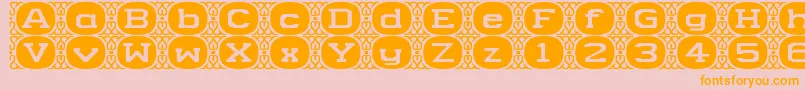 CameyNormala Font – Orange Fonts on Pink Background