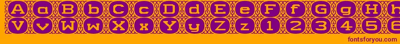 CameyNormala Font – Purple Fonts on Orange Background