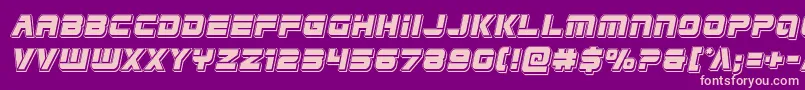 Edgeracerpunchital Font – Pink Fonts on Purple Background