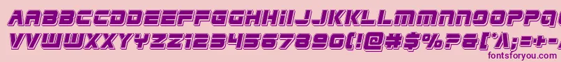 Edgeracerpunchital Font – Purple Fonts on Pink Background