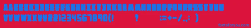 Шрифт Mothership – синие шрифты на красном фоне