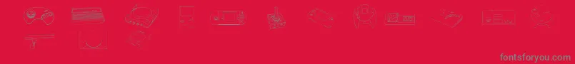 Police Vintage ffy – polices grises sur fond rouge