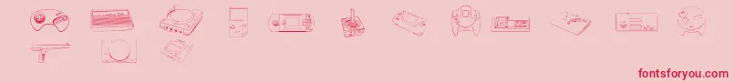 Шрифт Vintage ffy – красные шрифты на розовом фоне
