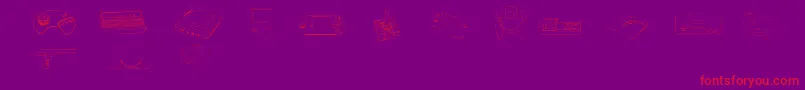 Vintage ffy Font – Red Fonts on Purple Background