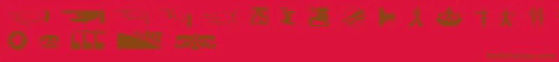 Deco Dingbats Nf Font – Brown Fonts on Red Background