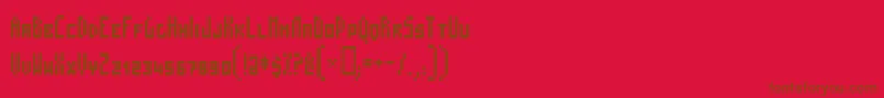Mosas Font – Brown Fonts on Red Background