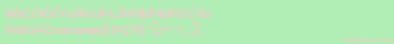 Mosas Font – Pink Fonts on Green Background