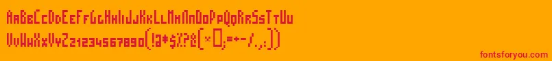 Mosas Font – Red Fonts on Orange Background