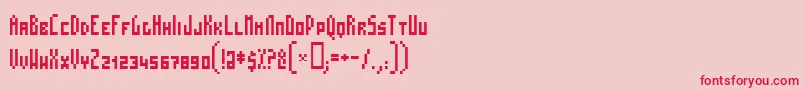 Mosas Font – Red Fonts on Pink Background