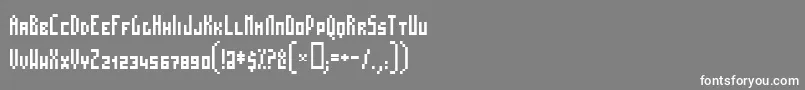 Mosas Font – White Fonts on Gray Background