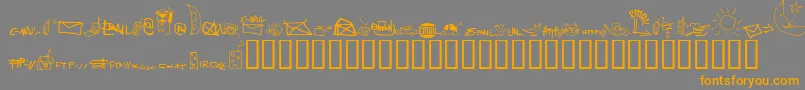 Подробнее о шрифте Imfornation Шрифт Imfornation – оранжевые шрифты на сером фоне