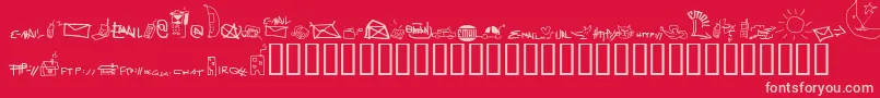 fuente Imfornation – Fuentes Rosadas Sobre Fondo Rojo
