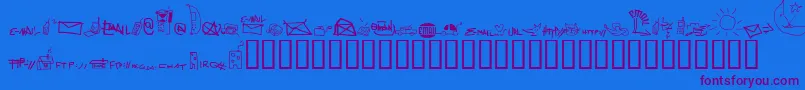 More about Imfornation Font Imfornation Font – Purple Fonts on Blue Background