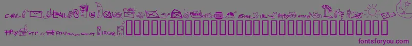 Imfornation Font – Purple Fonts on Gray Background
