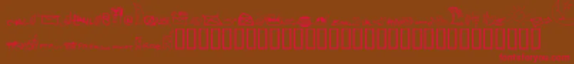 Imfornation Font – Red Fonts on Brown Background