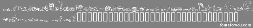 Imfornation Font – White Fonts on Gray Background