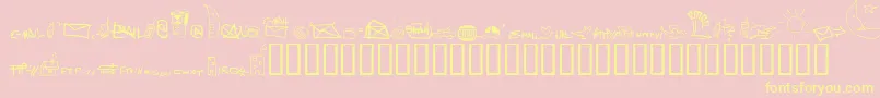 More about Imfornation Font Imfornation Font – Yellow Fonts on Pink Background