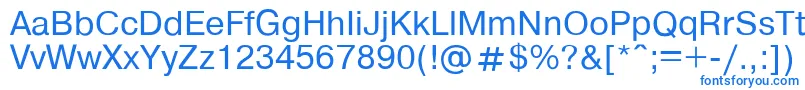 Helvdl-Schriftart – Blaue Schriften auf weißem Hintergrund
