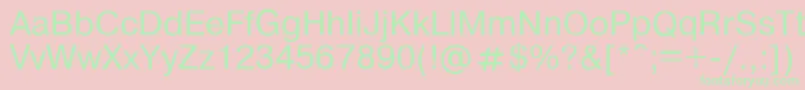 Helvdl-Schriftart – Grüne Schriften auf rosa Hintergrund