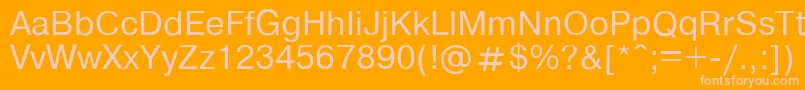 Helvdl-Schriftart – Rosa Schriften auf orangefarbenem Hintergrund