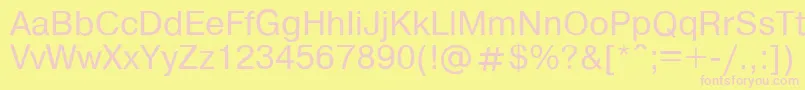 Helvdl Font – Pink Fonts on Yellow Background