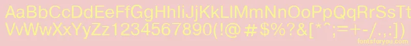 Helvdl Font – Yellow Fonts on Pink Background