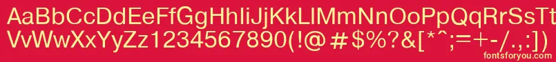 Helvdl Font – Yellow Fonts on Red Background