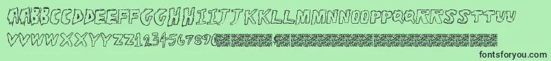Toughhorror Font – Black Fonts on Green Background
