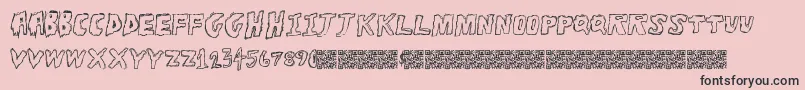 Toughhorror Font – Black Fonts on Pink Background