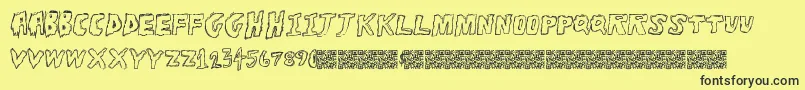 Toughhorror Font – Black Fonts on Yellow Background