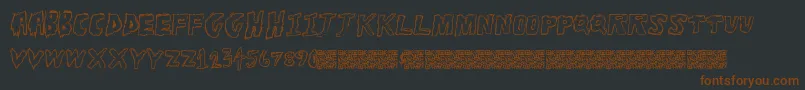 Toughhorror Font – Brown Fonts on Black Background