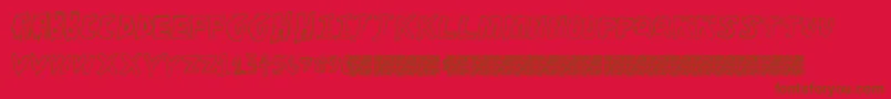 Toughhorror Font – Brown Fonts on Red Background