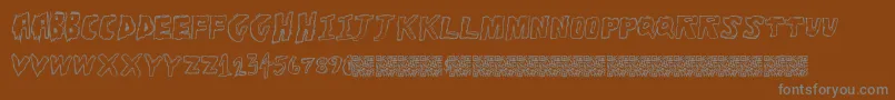 Toughhorror Font – Gray Fonts on Brown Background