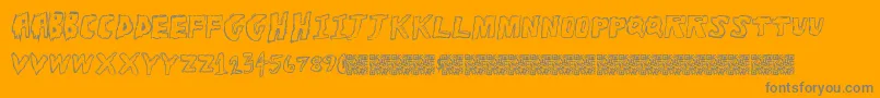 Toughhorror Font – Gray Fonts on Orange Background