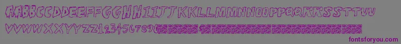 Toughhorror Font – Purple Fonts on Gray Background
