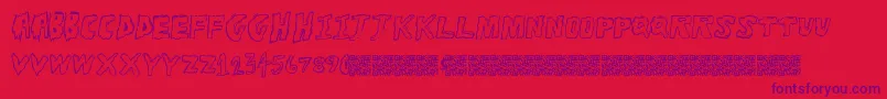 Toughhorror Font – Purple Fonts on Red Background