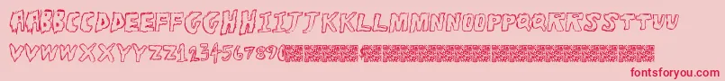 Toughhorror Font – Red Fonts on Pink Background