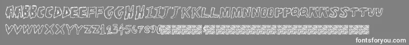 Toughhorror Font – White Fonts on Gray Background