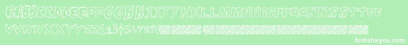 Toughhorror Font – White Fonts on Green Background