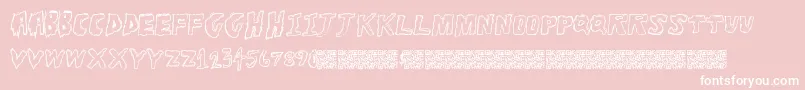 Toughhorror Font – White Fonts on Pink Background