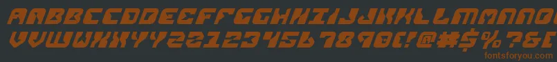 ReplicantItalic Font – Brown Fonts on Black Background