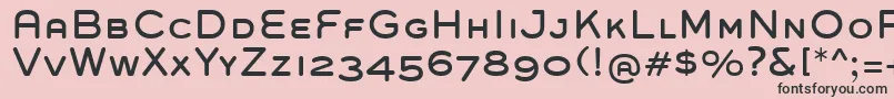 GroverCaps Font – Black Fonts on Pink Background
