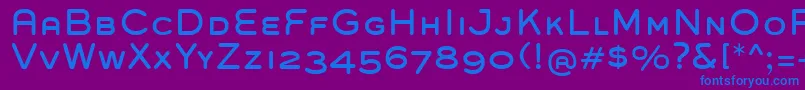 GroverCaps-Schriftart – Blaue Schriften auf violettem Hintergrund
