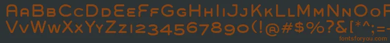 Czcionka GroverCaps – brązowe czcionki na czarnym tle