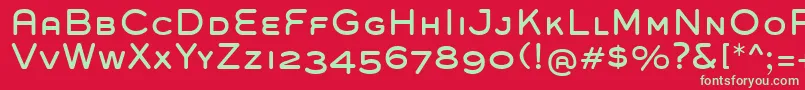 GroverCaps Font – Green Fonts on Red Background