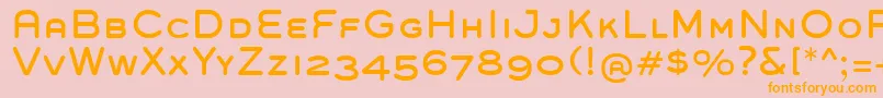 Czcionka GroverCaps – pomarańczowe czcionki na różowym tle